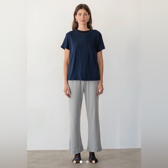 NWT DONNI. The Pointelle Simple Crop Pant - Picture 2 of 5